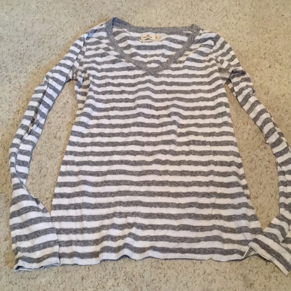 Greg and white striped hollister long sleeve